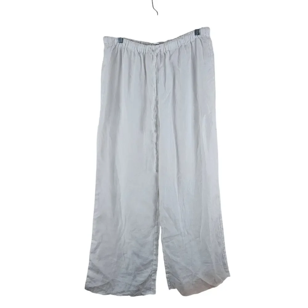 Reformation Olina Linen Pant - White